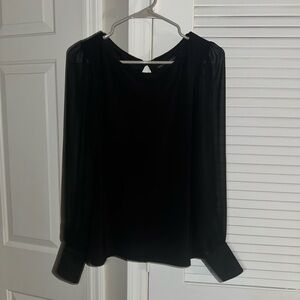 White House Black Market Black Women's Long Sleeve Top